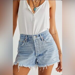 Agolde Parker Vintage Cut-off Jean Shorts in 100% Cotton